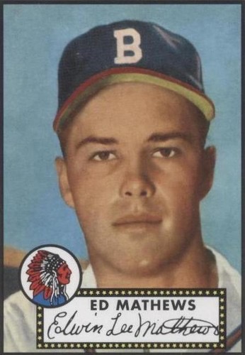1952 Eddie Mathews Baseball Card PSA 6