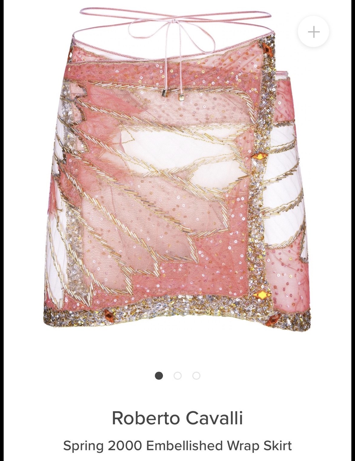 Roberto Cavalli Spring 2000 Pink Wrap Skirt