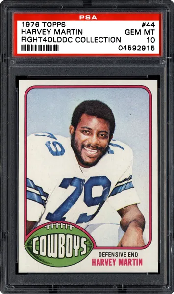 Harvey Martin Card #44 1976 Topps PSA 9